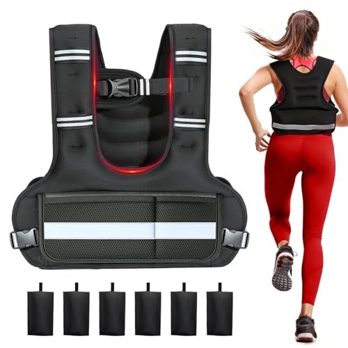 MerriVibe Weighted Vest for Women & Men, Adjustable 8-18lbs.