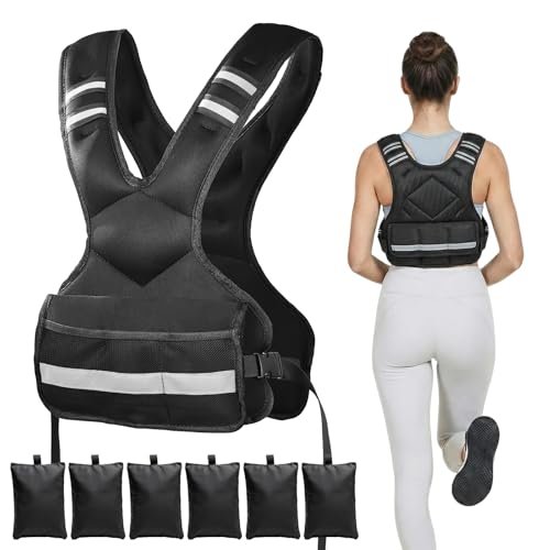 Adjustable Weighted Vest for Women & Men with Weights.