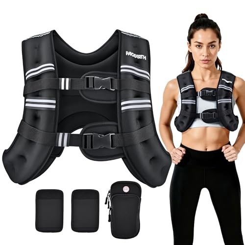 PACEARTH Weighted Vest, 6lb/12lb/16lb/20lb/25lb/30lb Weight...